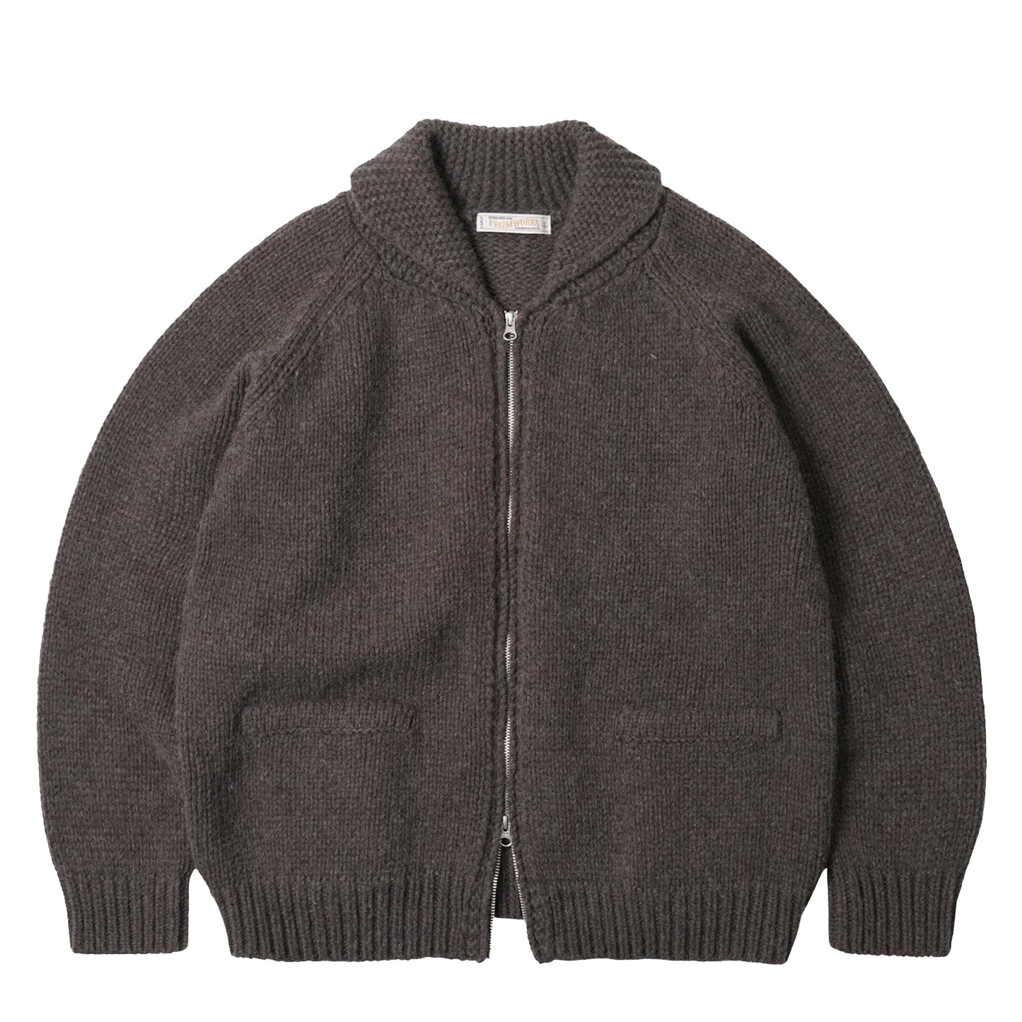 Frizmworks Heavy Cowichan Zipup Cardigan Sephia