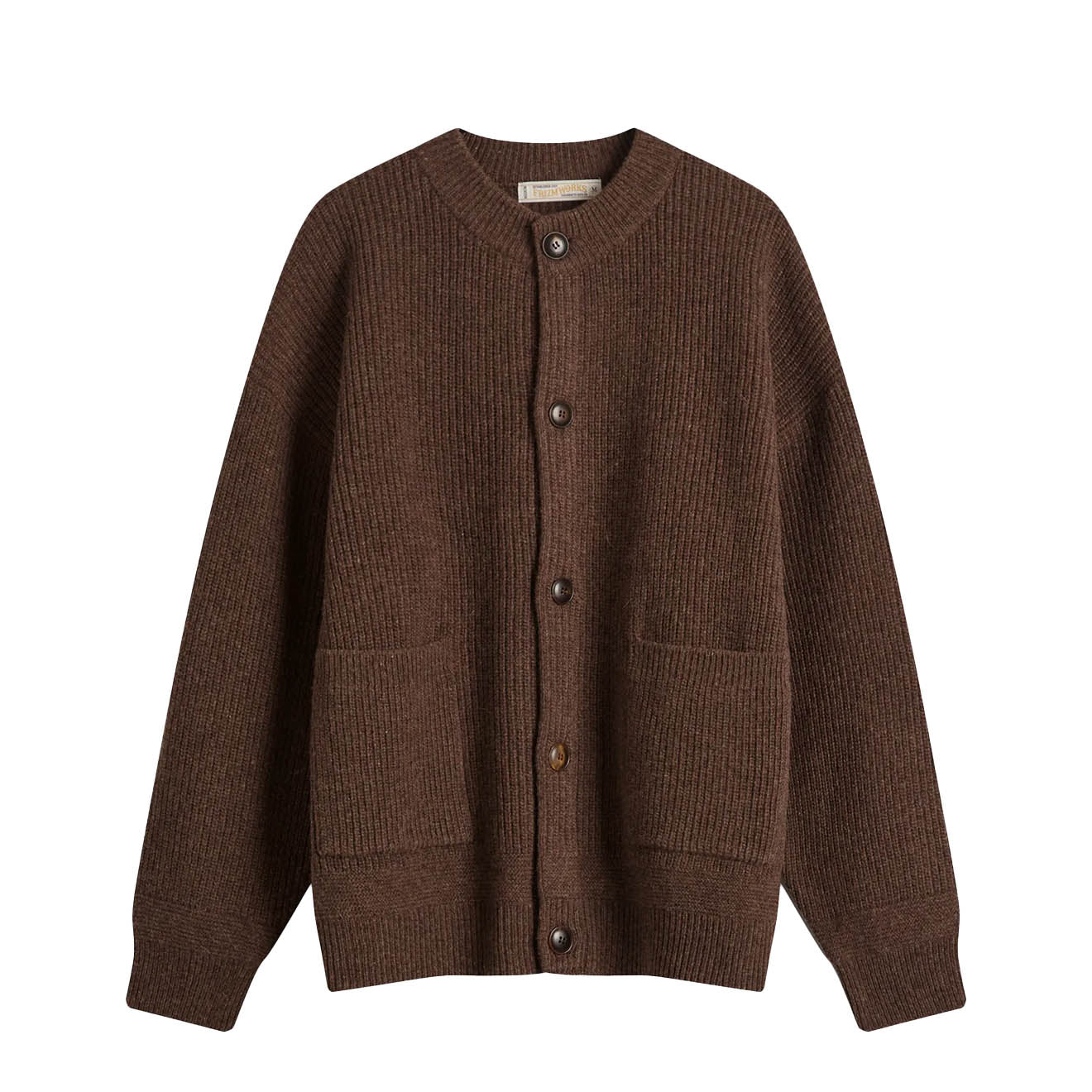 Frizmworks Heavy Wool Round Cardigan Choco Brown