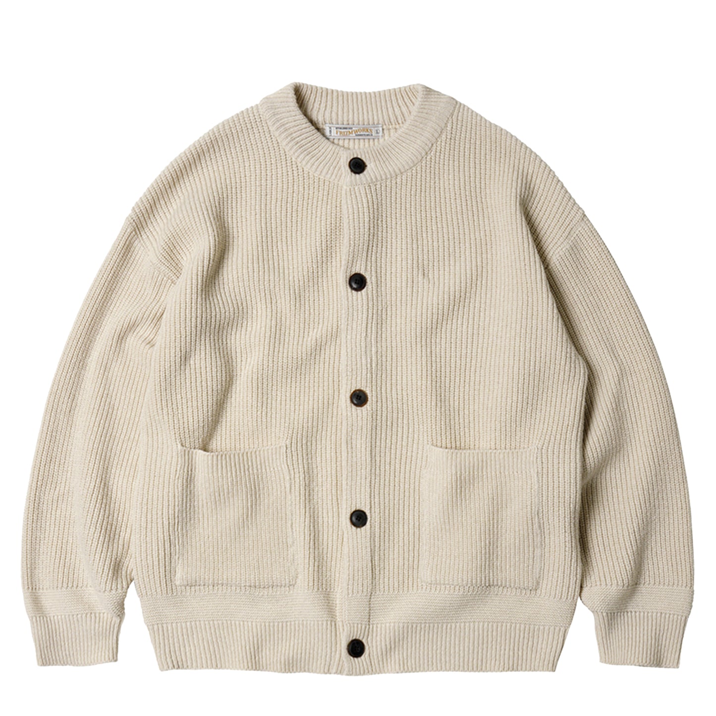 Frizmworks Heavy Wool Round Cardigan Cream