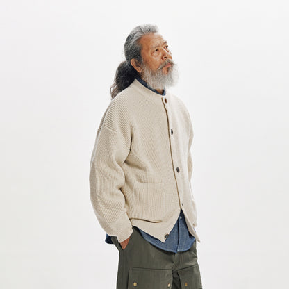Frizmworks Heavy Wool Round Cardigan Cream