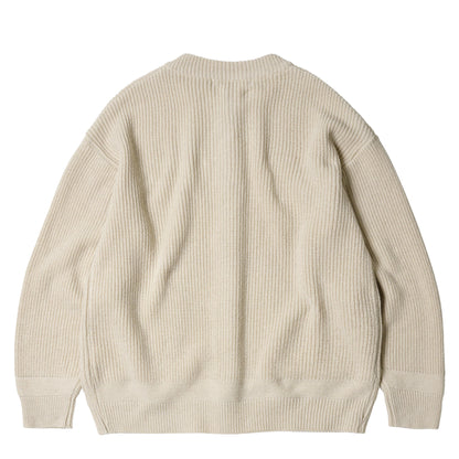 Frizmworks Heavy Wool Round Cardigan Cream