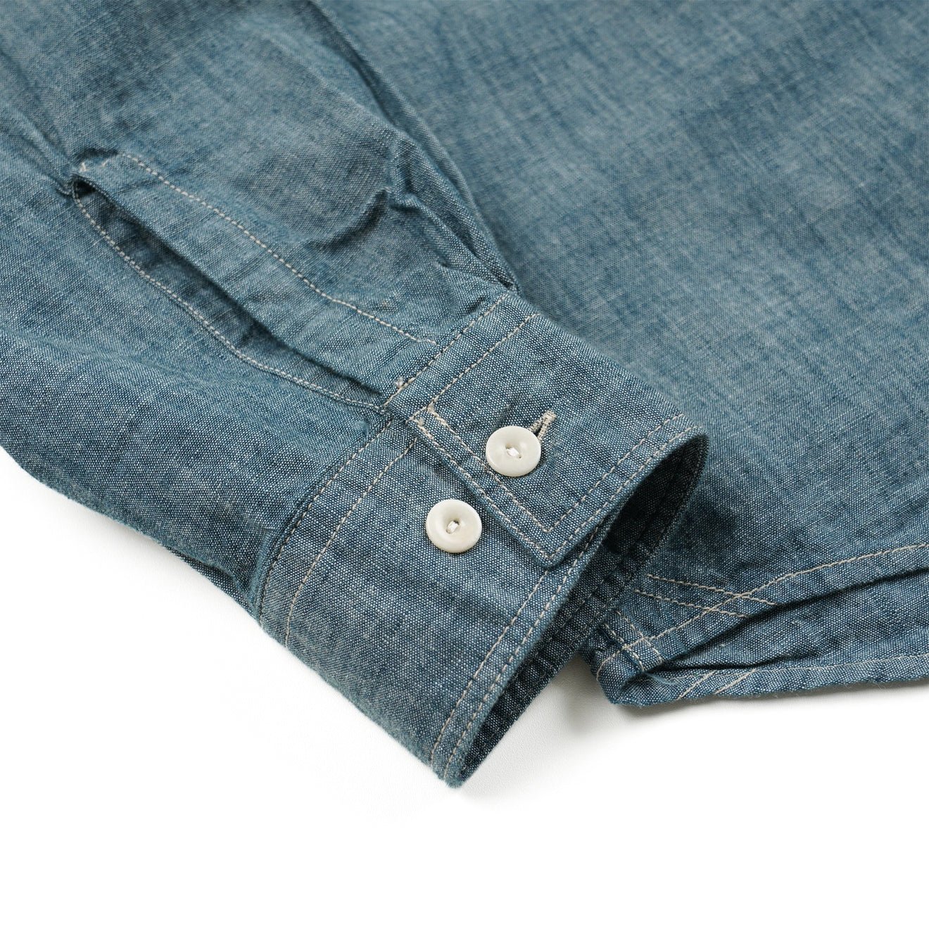 Frizmworks Kuroki Chambray Work Shirt Washed Blue