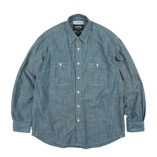 Frizmworks Kuroki Chambray Work Shirt Washed Blue