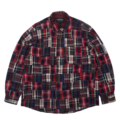 Frizmworks Madras Patchwork Relaxed Shirt Wine