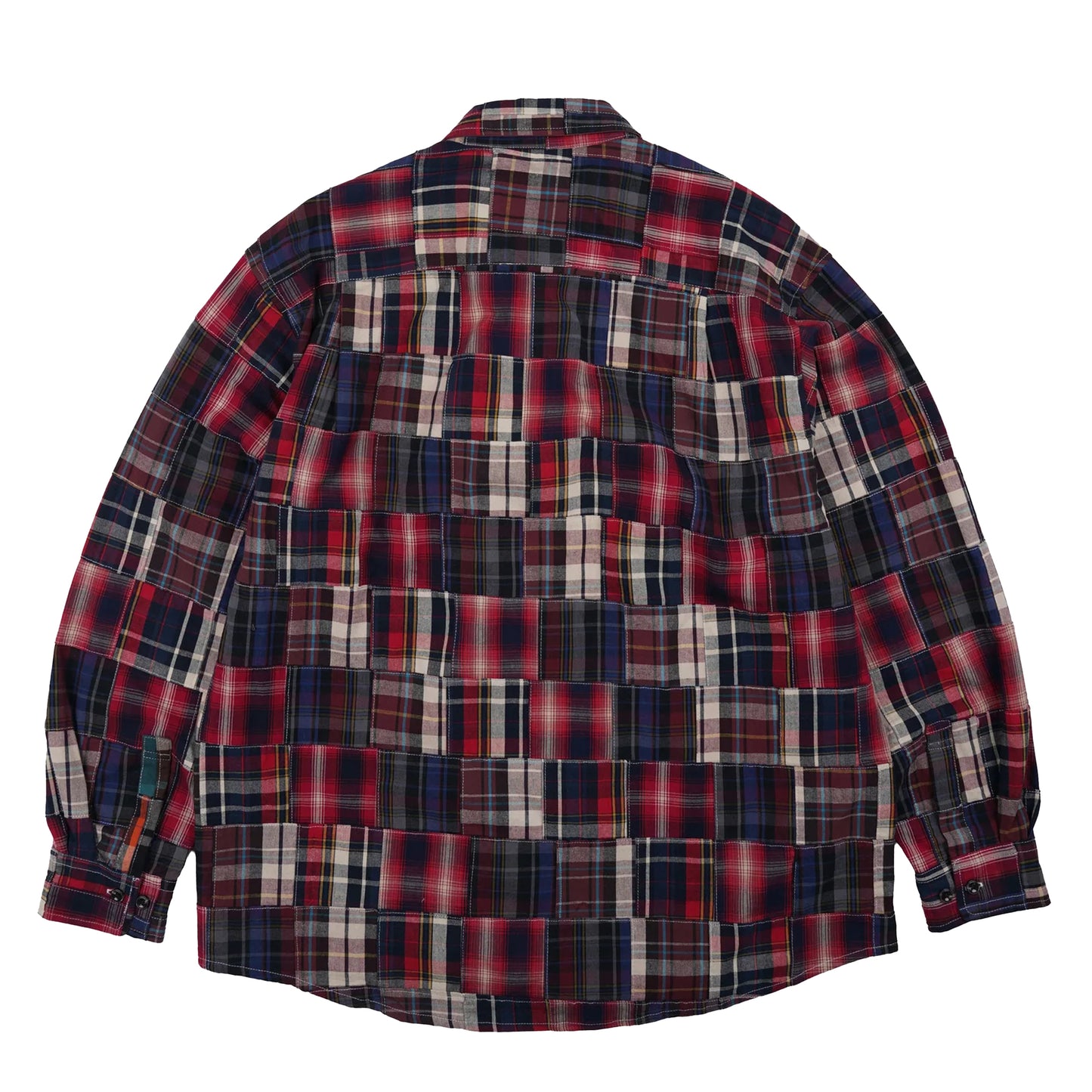 Frizmworks Madras Patchwork Relaxed Shirt Wine