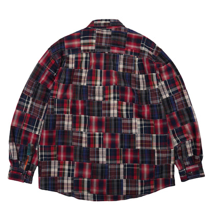 Frizmworks Madras Patchwork Relaxed Shirt Wine