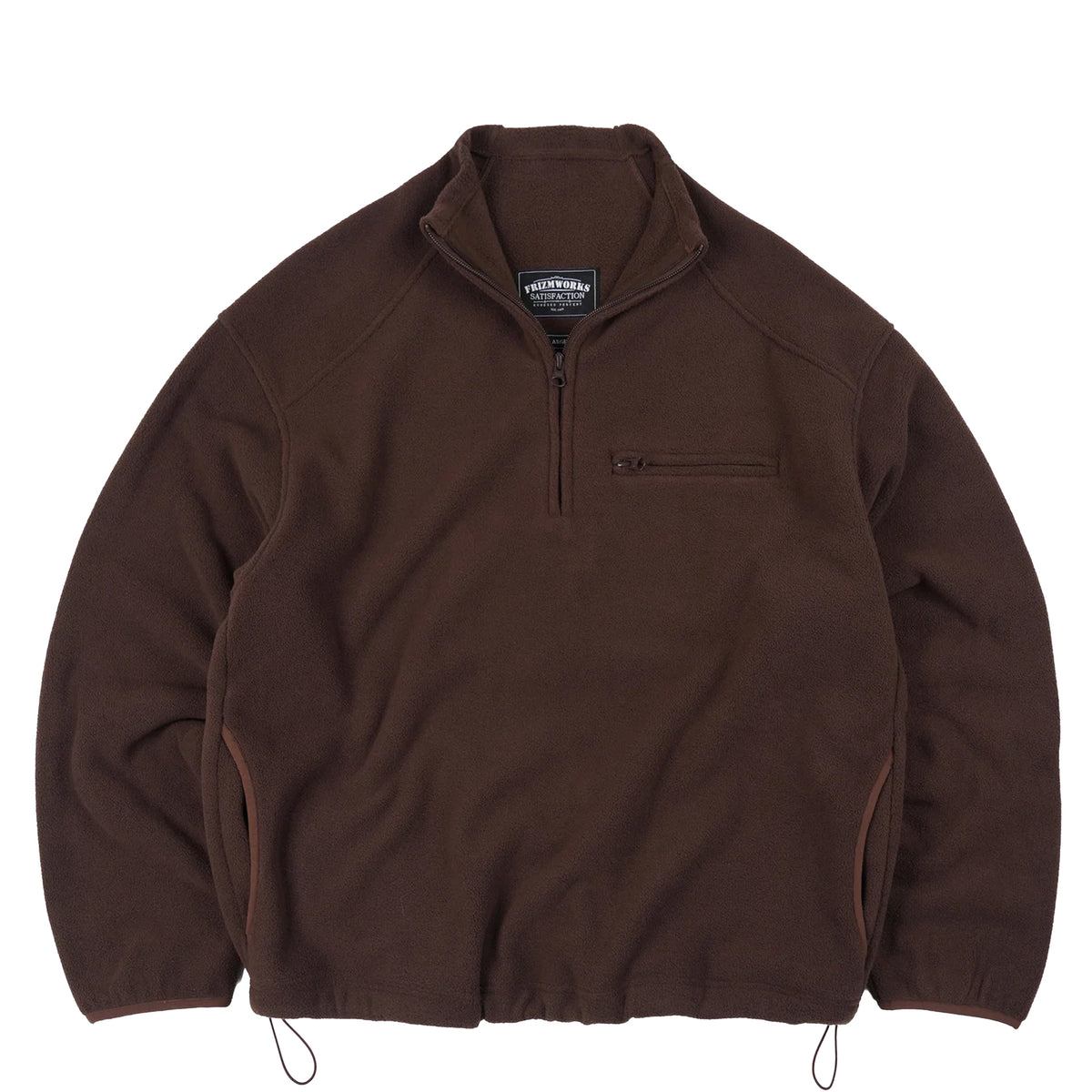 Frizmworks Mock Neck Fleece Anorak Parka Brown