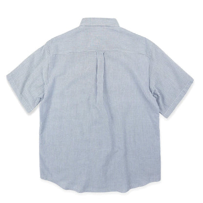 Frizmworks OG Stripe Seersucker Half Shirt Blue