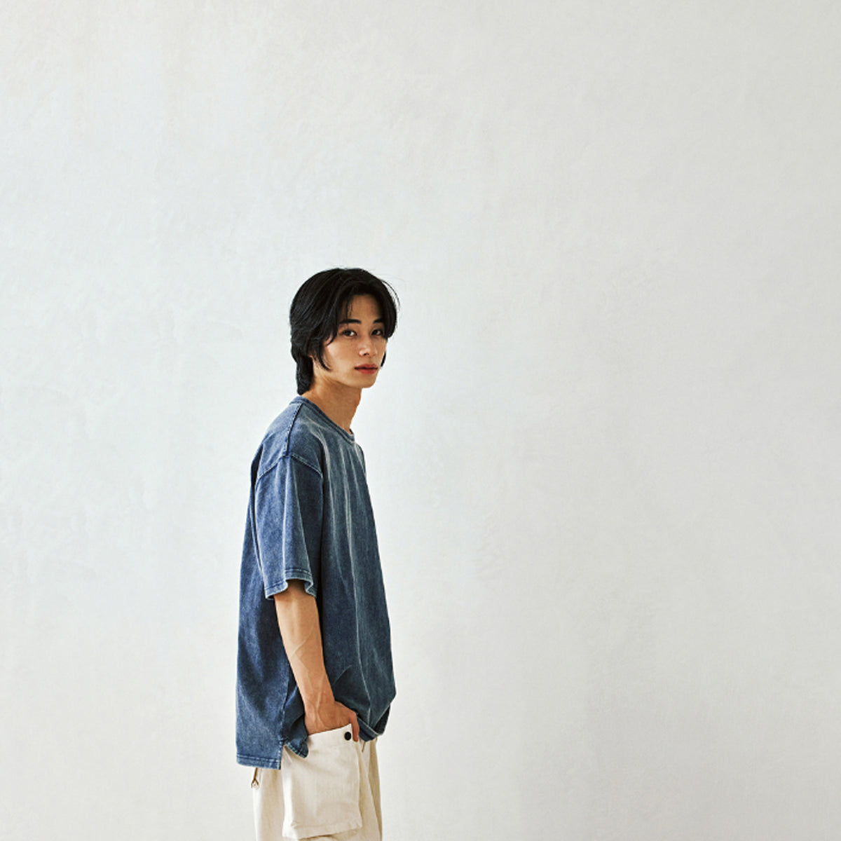 Frizmworks OG Vintage Dyeing Half Tee Washed Navy