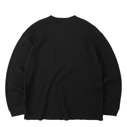 Frizmworks Oversized Waffle Pocket L/S Tee Black