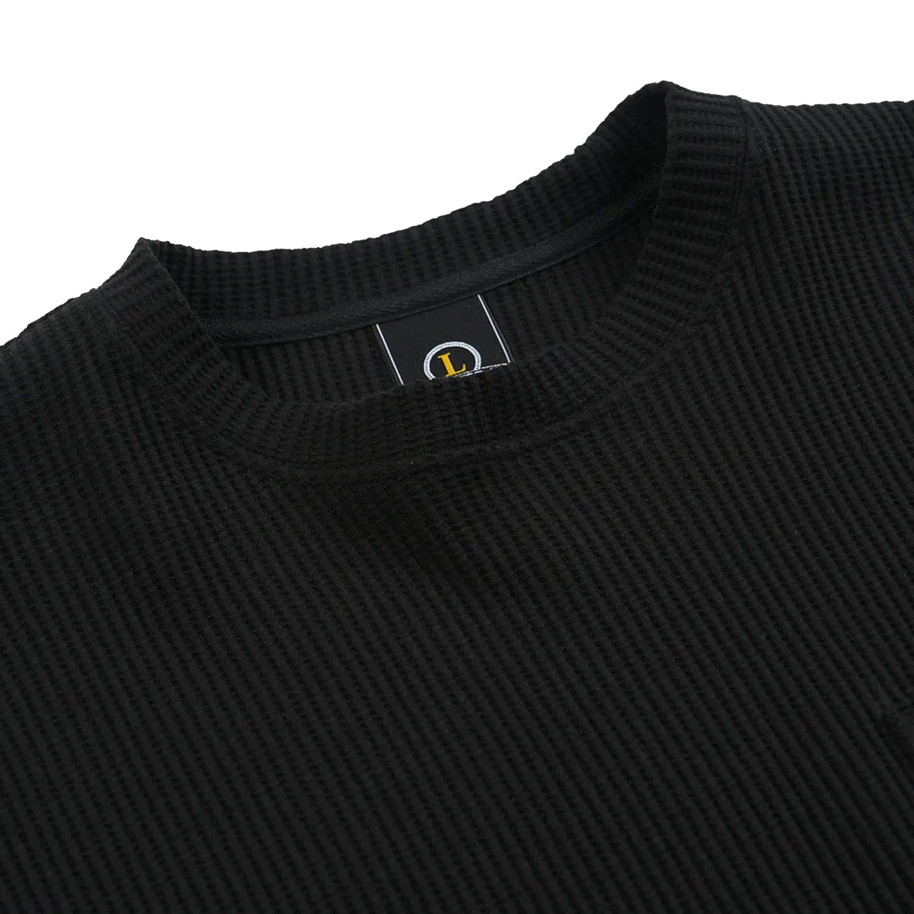 Frizmworks Oversized Waffle Pocket L/S Tee Black