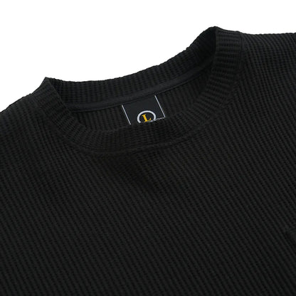 Frizmworks Oversized Waffle Pocket L/S Tee Black
