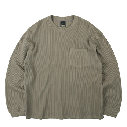 Frizmworks Oversized Waffle Pocket L/S Tee Light Olive