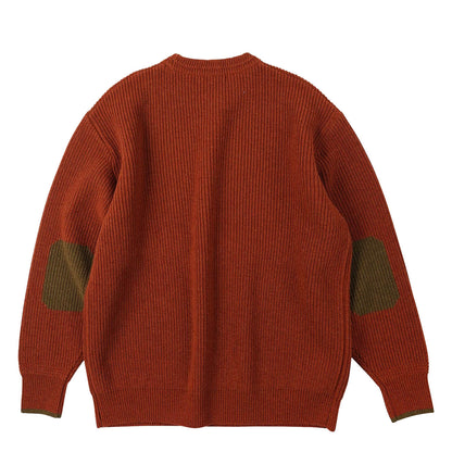 Frizmworks Patch Round Pullover Knit Brick