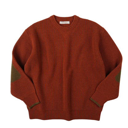 Frizmworks Patch Round Pullover Knit Brick