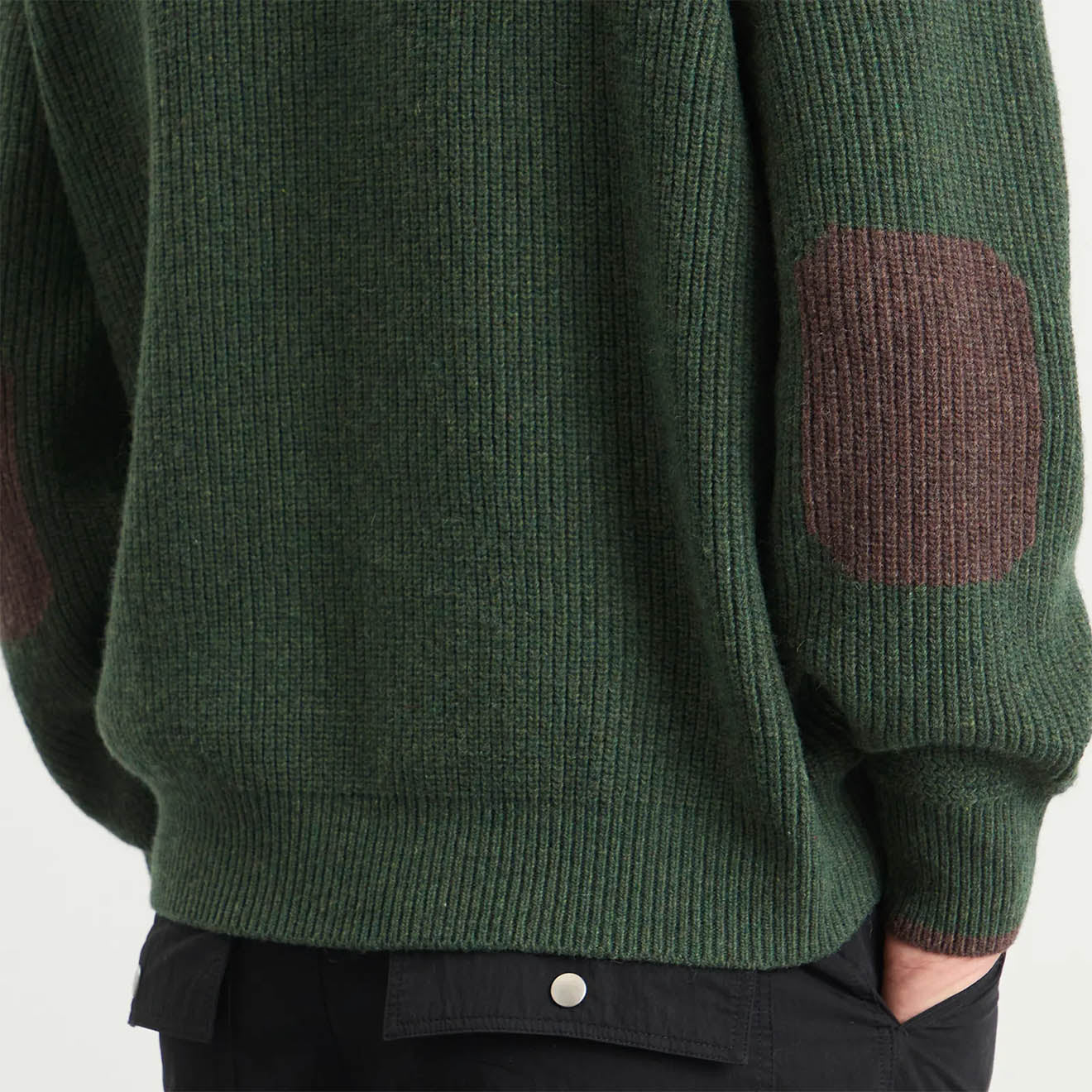 Frizmworks Patch Round Pullover Knit Forest Green