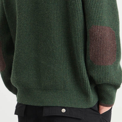 Frizmworks Patch Round Pullover Knit Forest Green