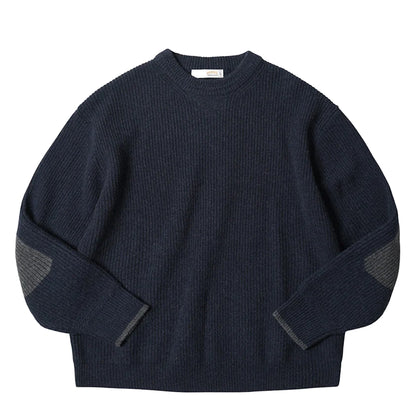 Frizmworks Patch Round Pullover Knit Navy