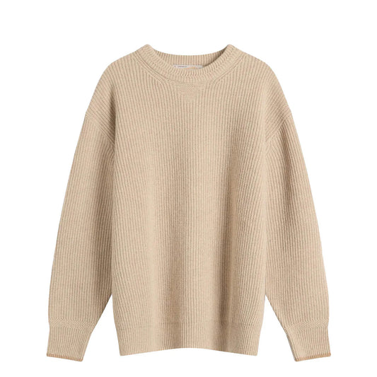 Frizmworks Patch Round Pullover Knit Oatmeal
