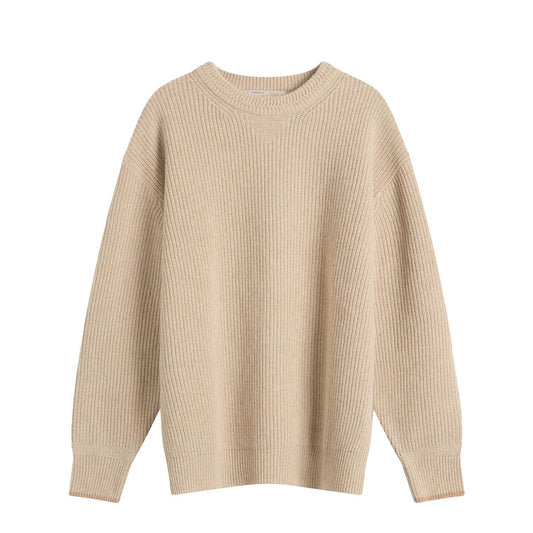 Frizmworks Patch Round Pullover Knit Oatmeal