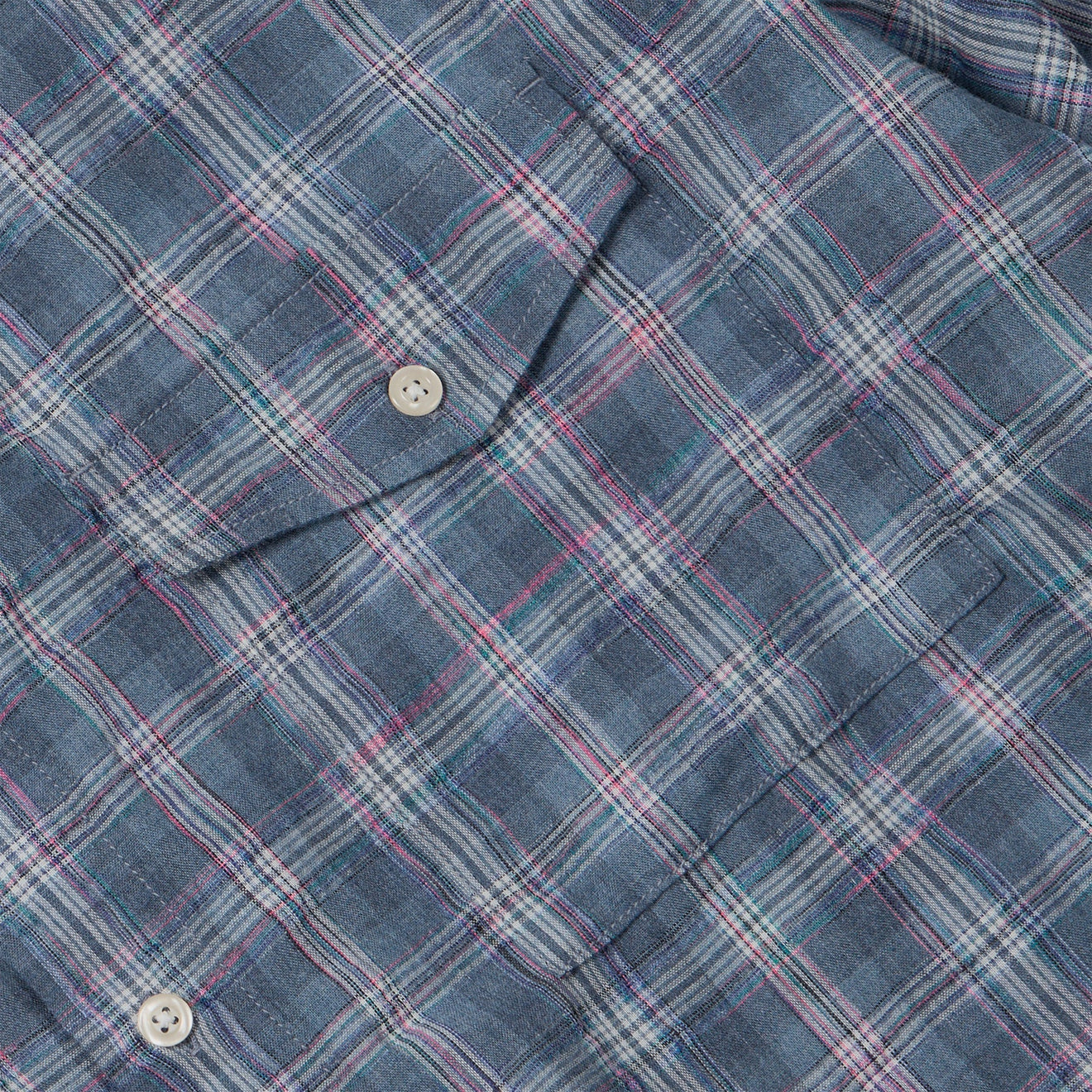 Frizmworks Uneven Check Shirt Blue