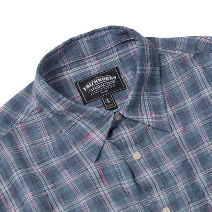 Frizmworks Uneven Check Shirt Blue