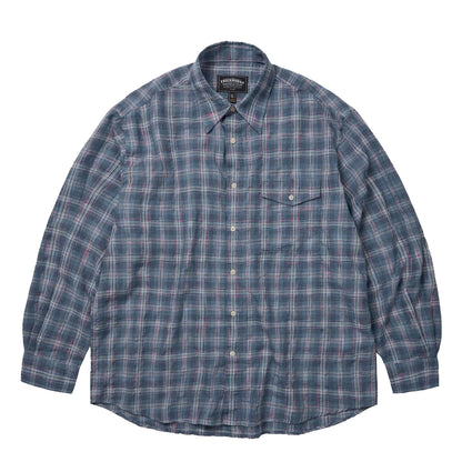 Frizmworks Uneven Check Shirt Blue