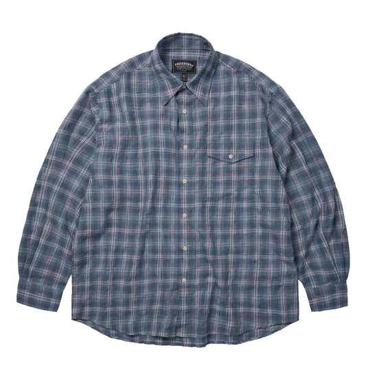 Frizmworks Uneven Check Shirt Blue