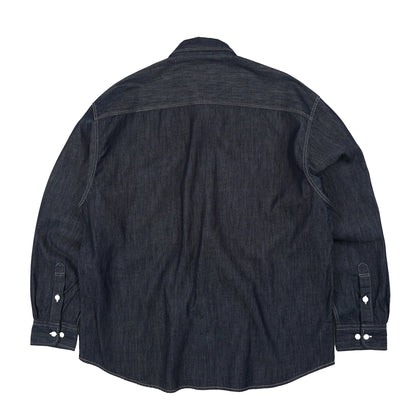 Frizmworks Utility Flap Pocket Denim Work Shirt Indigo