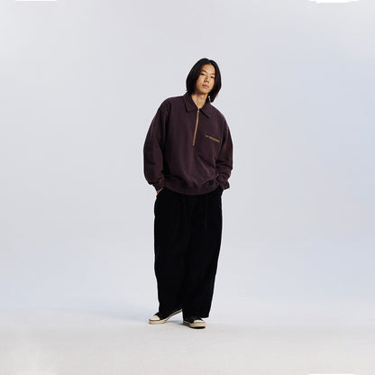 Frizmworks Vintage Dyeing Half Zip Sweat Vintage Purple