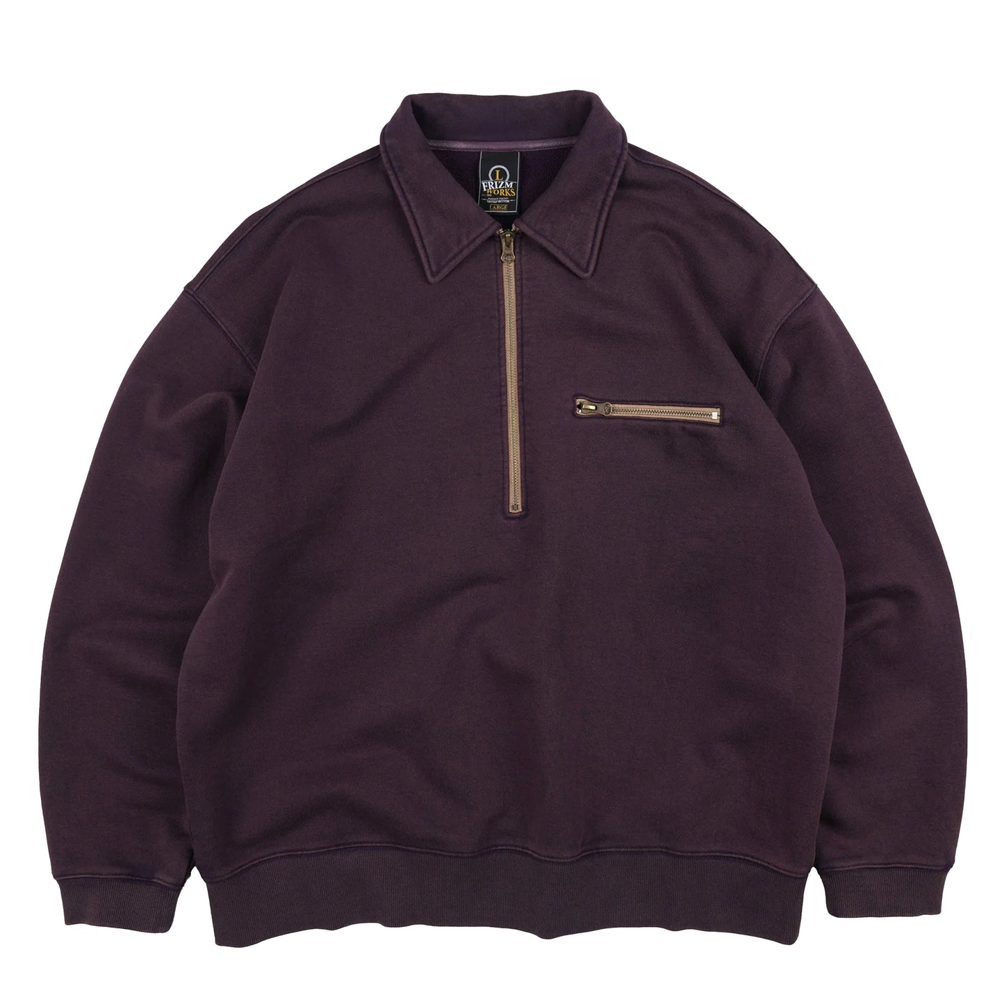 Frizmworks Vintage Dyeing Half Zip Sweat Vintage Purple