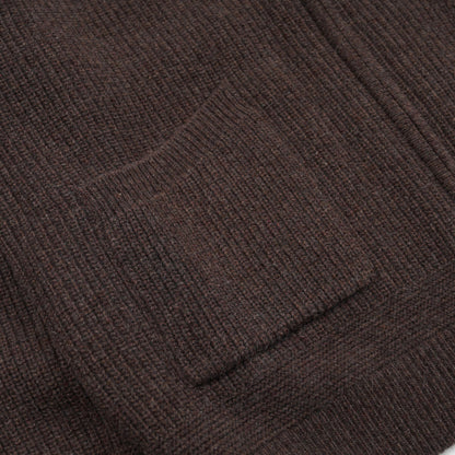 Frizmworks Wool Deck Zipup Cardigan Choco Brown