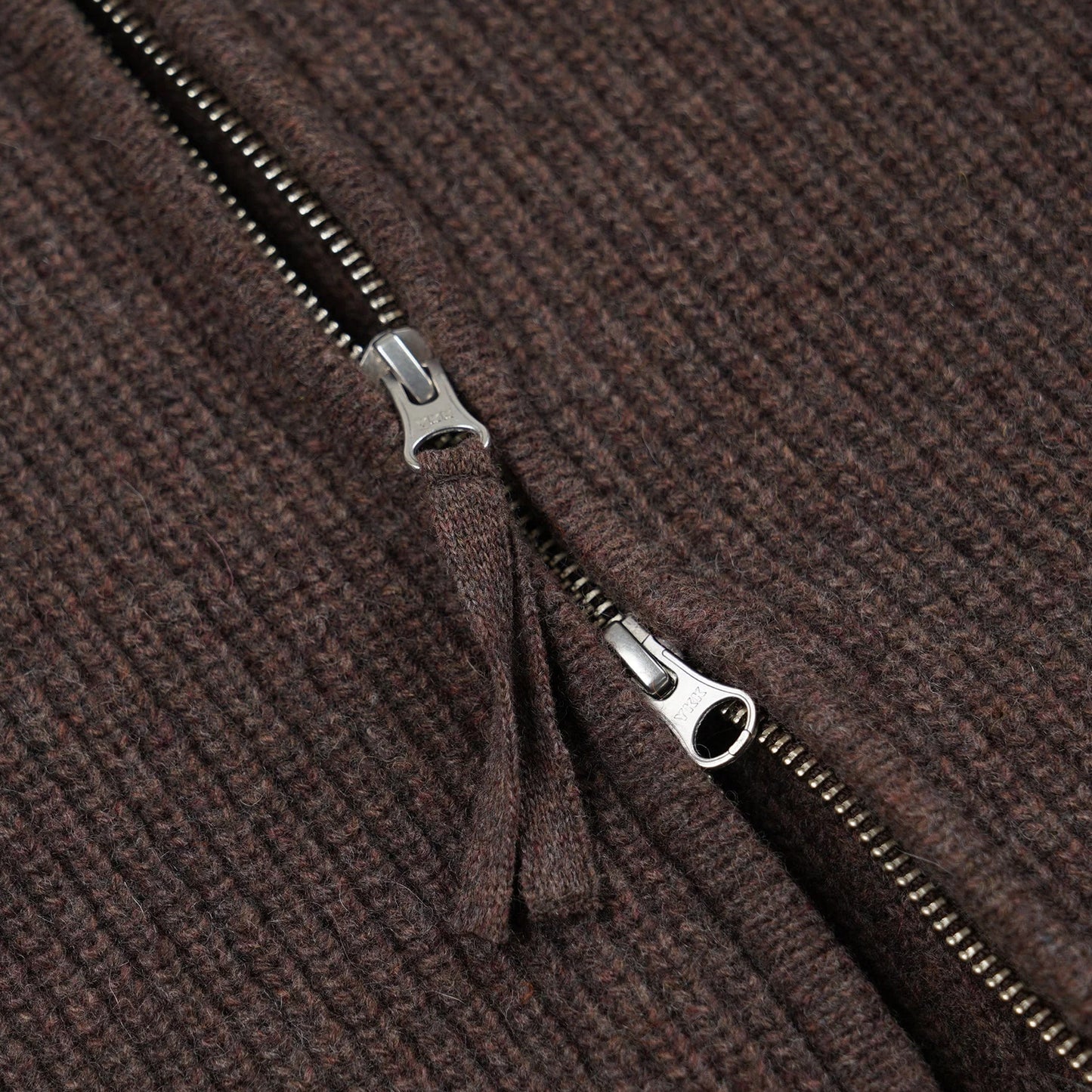 Frizmworks Wool Deck Zipup Cardigan Choco Brown