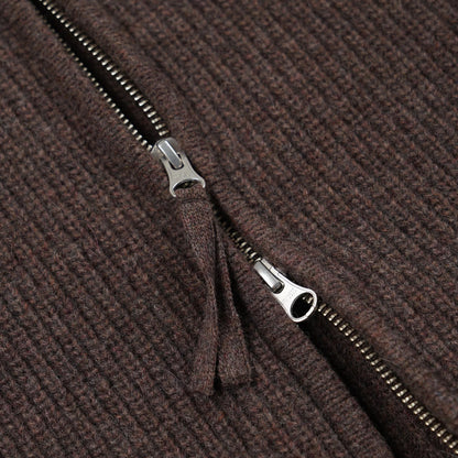 Frizmworks Wool Deck Zipup Cardigan Choco Brown