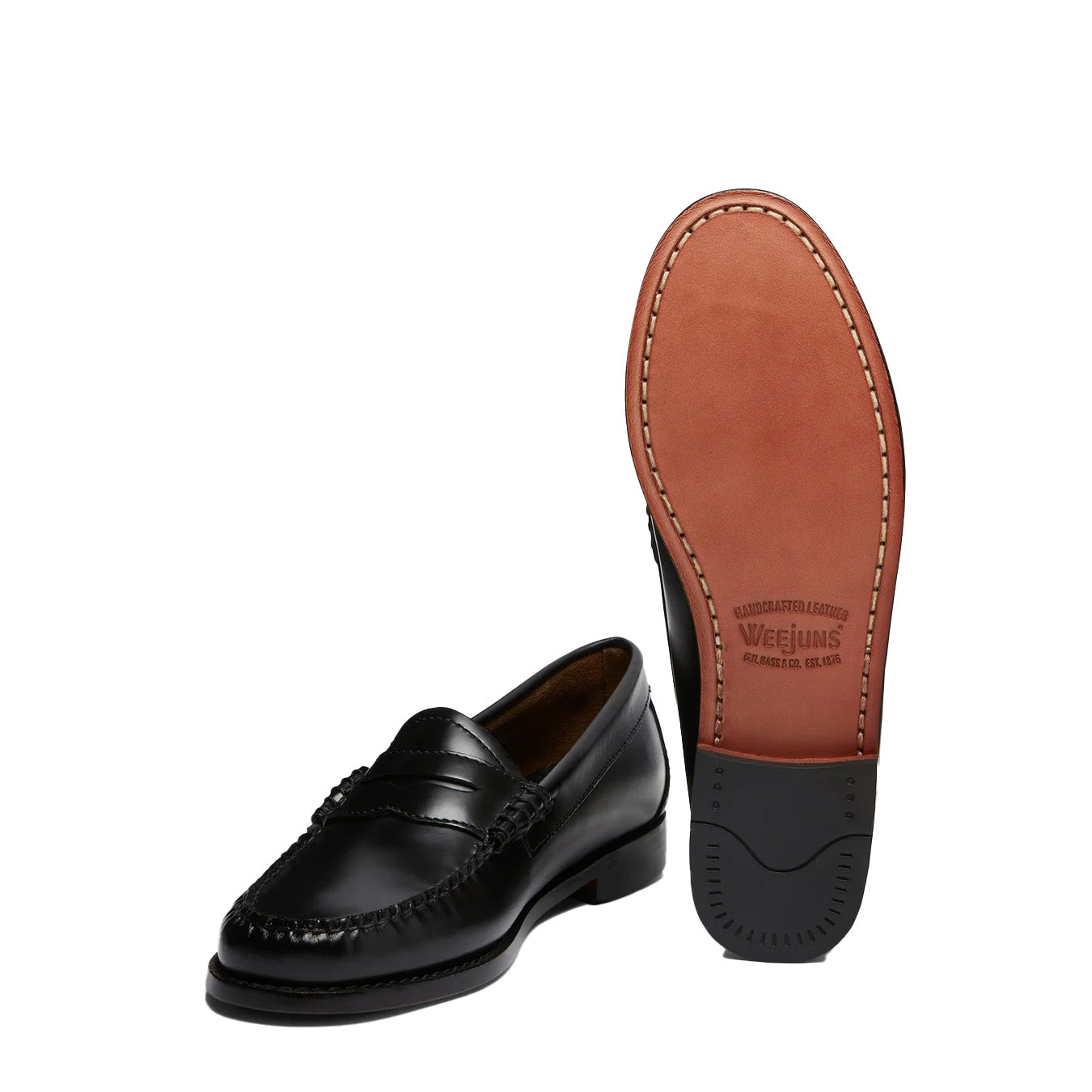 G.H.Bass Womens Bass Weejun Penny Loafer Black Leather - The Sporting Lodge