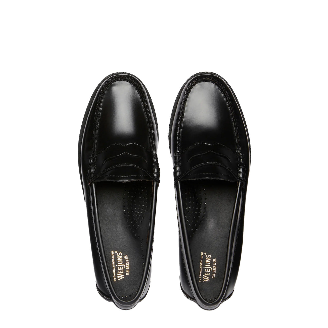 G.H.Bass Womens Bass Weejun Penny Loafer Black Leather - The Sporting Lodge