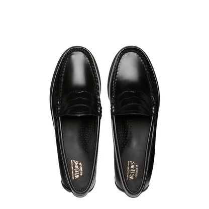 G.H.Bass Womens Bass Weejun Penny Loafer Black Leather - The Sporting Lodge