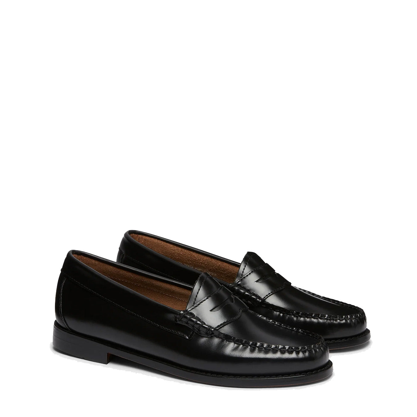 G.H.Bass Womens Bass Weejun Penny Loafer Black Leather - The Sporting Lodge