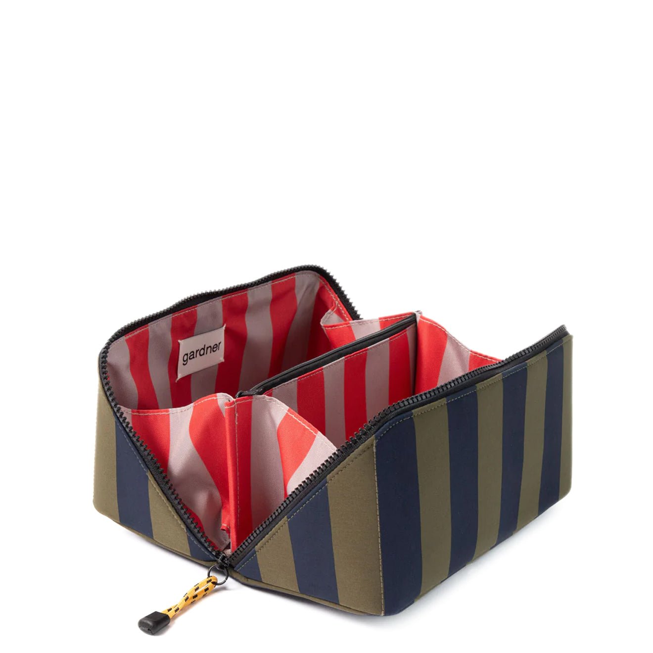 Caroline Gardner Diaganol Washbag Blue / Green Stripe