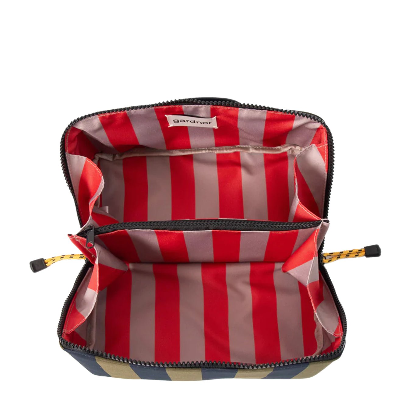 Caroline Gardner Diaganol Washbag Blue / Green Stripe
