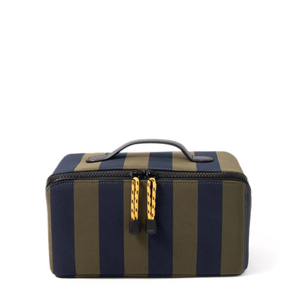 Caroline Gardner Diaganol Washbag Blue / Green Stripe