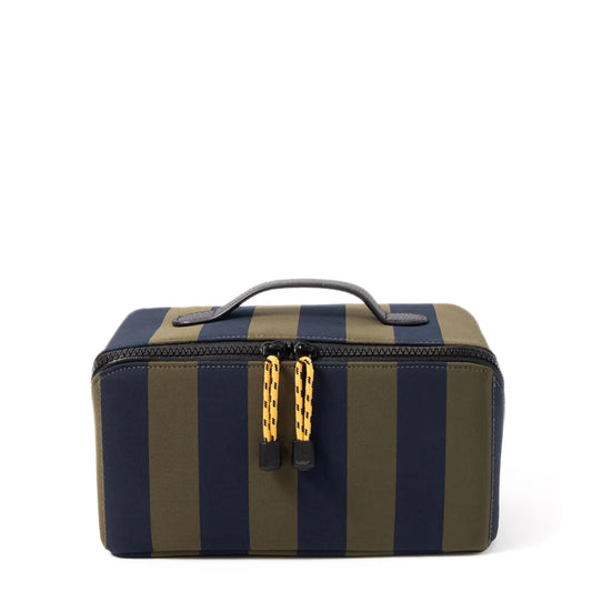 Caroline Gardner Diaganol Washbag Blue / Green Stripe