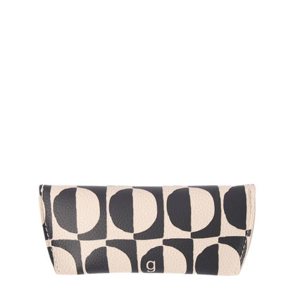 Caroline Gardner Glasses Case Mono Geo Circles