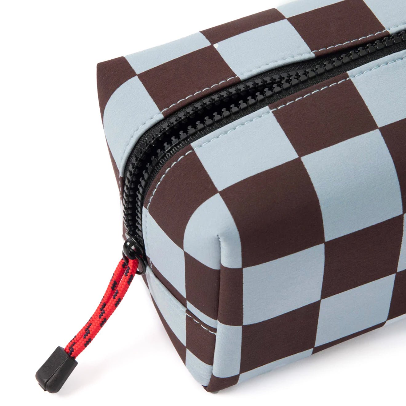 Caroline Gardner Grooming Bag Blue / Wine Check