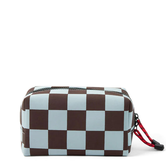 Caroline Gardner Grooming Bag Blue / Wine Check