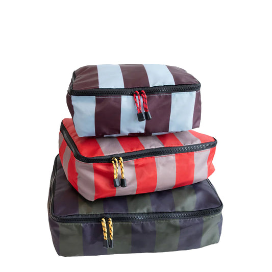 Caroline Gardner Set of 3 Packing Cubes Mult-Stripe