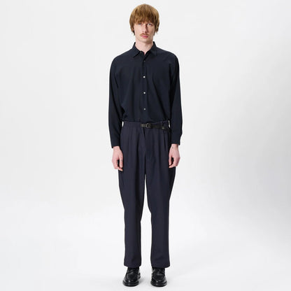 Goldwin One Tuck Tapered Stretch Pants Dark Navy