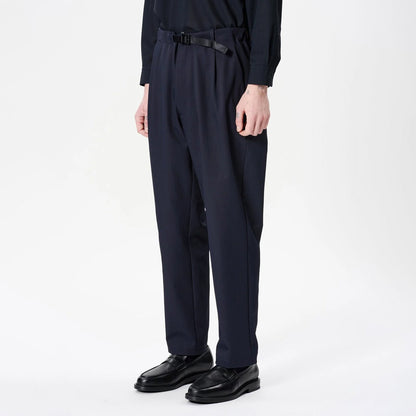 Goldwin One Tuck Tapered Stretch Pants Dark Navy