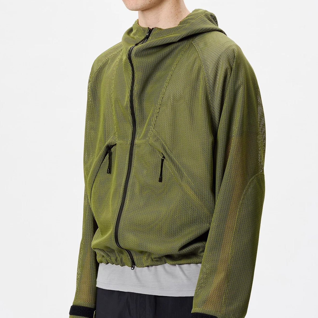 Goldwin Tonalith Mesh Hooded Jacket Black