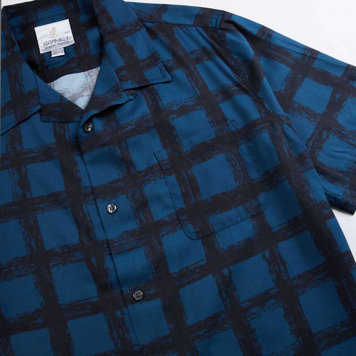 Gramicci Checkerd Rayon Shirt Midnight